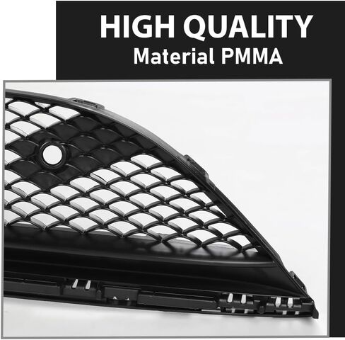 Front Lower Bumper Radiator Grill, Compatible with Kia Optima(submodel: Limited, SX, LX, EX) 2014 2015, Chrome, Black, 865614C700 in Saudi Arabia