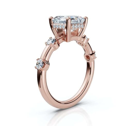 خاتم خطوبة مويسانيتي قطع الأميرة 1-5 قيراط للنساء 10 قيراط 14 قيراط 18 قيراط من الذهب الأبيض و925 خاتم خطوبة من الفضة الإسترليني سوليتير هدية عيد الميلاد للنساء (3 قيراط 8 مم، الأميرة) in Kuwait