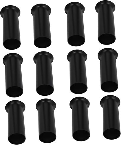 12pcs Chandelier Lamp Base Sleeve Covers Black Candle Sleeve Replacement for Elegant Lighting Easy to Install with Heat Resistance Fits Chandeliers in Saudi Arabia