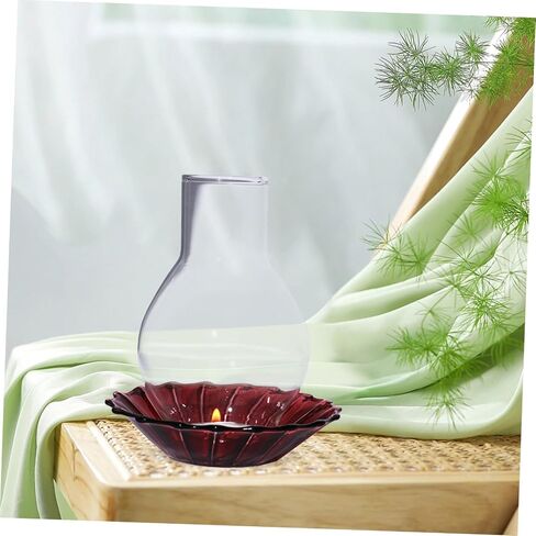 حامل شموع Amosfun، غطاء شموع زجاجي شفاف لأجواء رومانسية، غطاء شموع لديكور المنزل، المناسبات الخاصة in Saudi Arabia