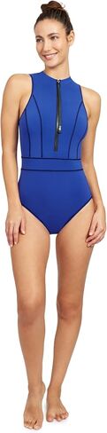 Gottex Women's Free Sport Fast Track Solid High Neck One Piece Swimsuit with Zip in Saudi Arabia