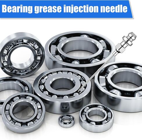 7pcs Grease Gun Needle Tip Kit, Including 3 Grease Gun Nozzles Bent & Straight Nipple Nozzle Rubber Nipple Adapter Coupler Needle Dispenser Fitting Accessory Kit Suitable for Tight Spaces in Saudi Arabia