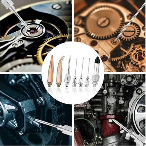 7pcs Grease Gun Needle Tip Kit, Including 3 Grease Gun Nozzles Bent & Straight Nipple Nozzle Rubber Nipple Adapter Coupler Needle Dispenser Fitting Accessory Kit Suitable for Tight Spaces in Saudi Arabia