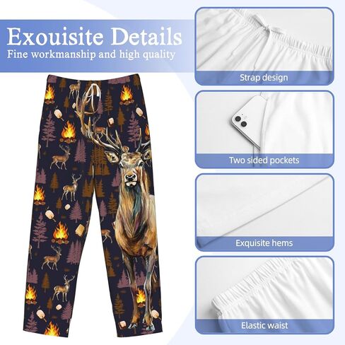 Mens Pajama Pants, Men's Sleep Lounge Pants Bottoms，Pjs Sleepwear Loungewear Gifts Pajama Pants For Men in Saudi Arabia