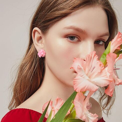 Elegant Flower Clip On Earrings for Women Hypoallergenic Clip On Earrings Non Piercing Fashion Jewelry in Kuwait