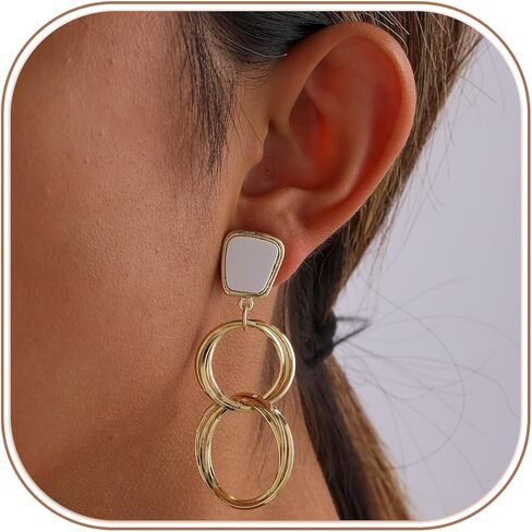 Elegant Flower Clip On Earrings for Women Hypoallergenic Clip On Earrings Non Piercing Fashion Jewelry in Kuwait