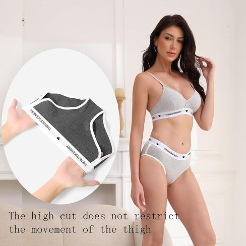Womens Underwear Cotton Ladies Bikini Underwear Hipster Panties Soft Breathable Women Briefs Cheeky Underwear for Women 3 PCS in Saudi Arabia