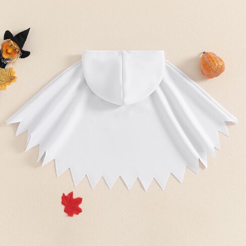 Toddler Baby Boys Girls Halloween Costume Ghost Cloak Cape Party Cosplay Hooded Poncho Robe Role Play Outfits in Saudi Arabia