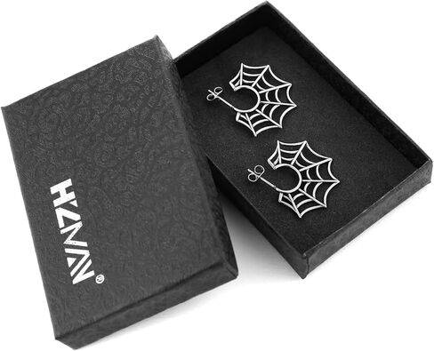 أقراط HZMAN Halloween Spider Web للنساء من الفولاذ الجراحي للرجال in Saudi Arabia