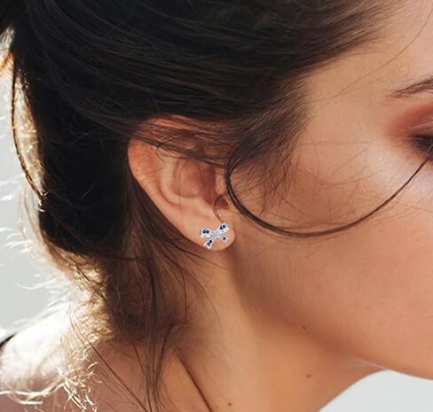 925 فضة جوهرة القوس وأقراط للفتيات النساء القوس مجوهرات هدايا عيد ميلاد للمراهقين أطفال بنات Bowknot وأقراط in Kuwait