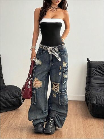 SOLY HUX Women's Strapless Tube Bodysuit Color Block Sleeveless Summer Bodysuits Tops in Saudi Arabia