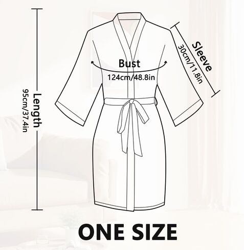 12 Pcs One Size Women’s Short Satin Robes Lightweight Silky Wedding Bridal Party Bride Bridesmaid Bathrobes in Kuwait