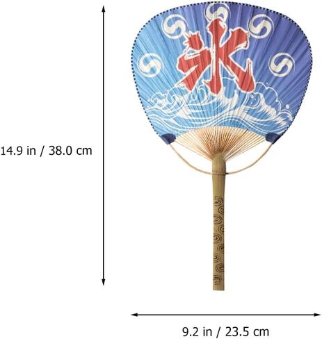 Kisangel ديكور المنزل 1 قطعة ديكور مروحة يابانية مراوح ورقية يابانية محمولة باليد مروحة يد مستديرة لتزيين حفلات الزفاف وأعياد الميلاد (نمط عشوائي) ديكور ياباني in Kuwait