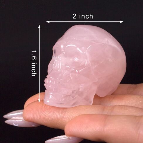 تمثال جمجمة منحوت من الكريستال الأسود مقاس 2 بوصة ديكور روحي جمجمة ديكور حمام ديكور حمام ديكور مكتب منزلي منحوت يدويًا أحجار كريمة ريكي شفاء هدية للمرأة. in Kuwait