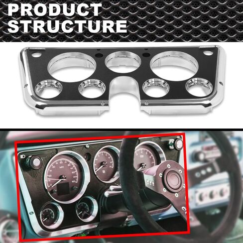 Dash Bezel 7 Hole Cover Compatible with Chevy GMC C10 1967 1968 1969 1970 1971 1972 Truck in Saudi Arabia