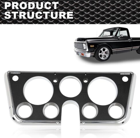 Dash Bezel 7 Hole Cover Compatible with Chevy GMC C10 1967 1968 1969 1970 1971 1972 Truck in Saudi Arabia