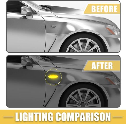 LED Side Marker Light 81730-02 Front Driver Passenger Turn Signal Lights Fender Sidemarker Lamps for Toyota Yaris Black Lens Amber LED Light 1 Pair in Saudi Arabia