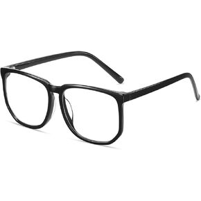 نظارات TR90 كبيرة الحجم لحجب الضوء الأزرق للرجال والنساء خفيفة الوزن ومربعة لألعاب الكمبيوتر نظارات سوداء كبيرة in Kuwait