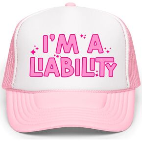 قبعة سائق الشاحنة العصرية I'm A Liability Trucker من الإسفنج الأمامي الكلاسيكي مكونة من 5 ألواح شبكية in Saudi Arabia