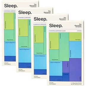 Sleep Aid Powder - Calming Drink for Deep Sleep with Liposomal Saffron, Magnesium & PharmaGABA Melatonin-Free Natural Supplement to Reduce Stress and Improve Sleep Quality Chamomile Lemonade 7 Sticks in Saudi Arabia