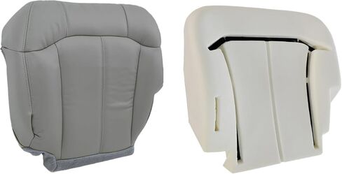 NLQR Front Driver Bottom Seat Cover Shale Light Tan 522 & Foam Cushion Compatible with Chevy Tahoe Suburban 1999 2000 2001 2002 in Saudi Arabia