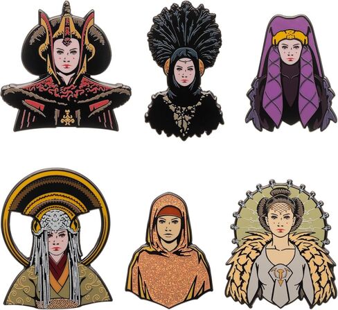 SalesOne Star Wars: The Phantom Menace Queen Amidala 6-Piece Enamel Pin Set | Limited Edition SDCC 2024 Exclusive in Saudi Arabia