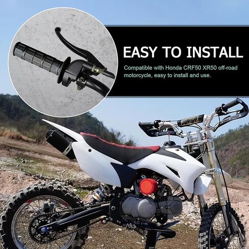 2 PCS 7/8" Clutch Brake Lever Perch, Motorcycle Brake Clutch Lever Kit, Both Sides Brake Lever Handlebar Handle, Compatible with Suzuki Yamaha CRF50 XR50 XR70 Pit Dirt Bikes (Black) in Saudi Arabia