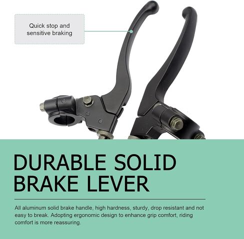 2 PCS 7/8" Clutch Brake Lever Perch, Motorcycle Brake Clutch Lever Kit, Both Sides Brake Lever Handlebar Handle, Compatible with Suzuki Yamaha CRF50 XR50 XR70 Pit Dirt Bikes (Black) in Saudi Arabia