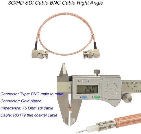 Superbat HD-SDI 3G SDI Cable 15ft RG179 BNC Male to Male Coax Cable 75 Ohm in Saudi Arabia
