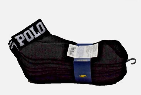 جوارب الكاحل للسيدات من POLO RALPH LAUREN، أسود/أبيض، 9-11 (يناسب مقاس الحذاء 4-10 1/2) in Saudi Arabia