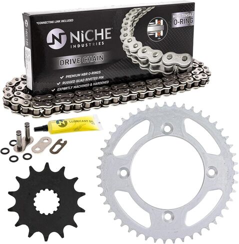 NICHE Drive Sprocket Chain Combo for Yamaha YZ85 Front 14 Rear 47 Tooth 428V O-Ring 118 Links in Saudi Arabia