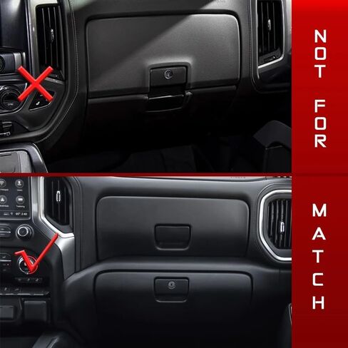 4pcs ABS Carbon Fiber Glove Storage Box Handle Cover Trim Compatible with Chevrolet Silverado 2019-2022 in Saudi Arabia