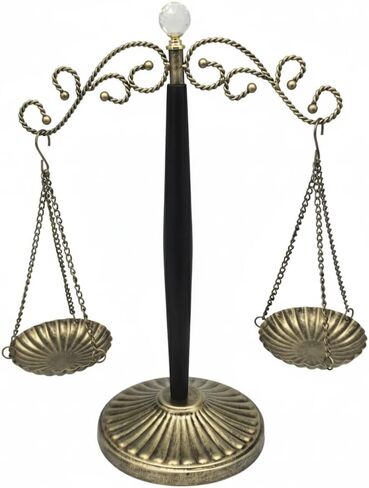 برج مجوهرات الميزان العتيق | مقياس ميزان العدالة | ديكور مكتب المحامي | فن النحت على الطراز العتيق | أفكار هدايا فريدة لتقاعد القاضي وطالب القانون | برونزية in Kuwait