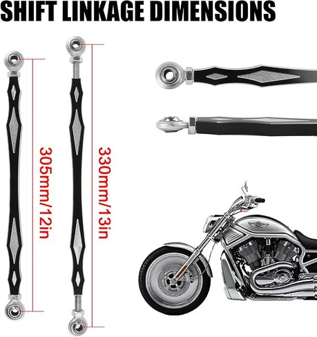 وصلة ناقل الحركة للدراجات النارية، وصلة ناقل الحركة متوافقة مع Harley Davidson Street Glide، Electra Glide، Road Glide، Road King، Tri Glide، Softail، Dyna، 1980-2024، QP-007Black in Kuwait