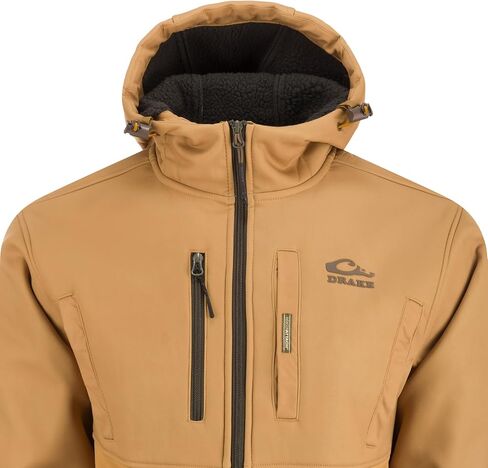 Drake Waterfowl Men's MST Hole Shot Hooded Windproof Eqwader 3-Layer Warm Sherpa-Lined Full Zip Hunting Jacket in Saudi Arabia