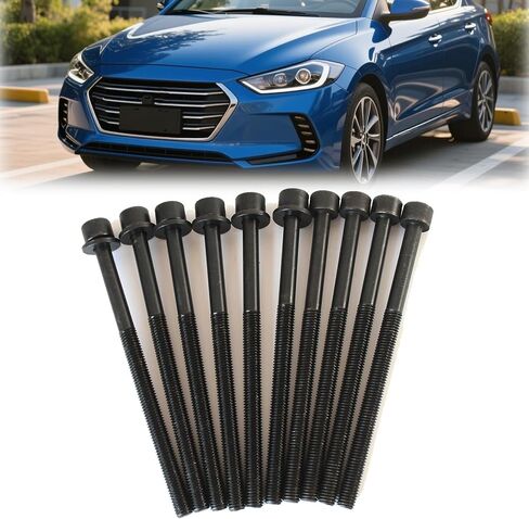 10pcs Cylinder Head Bolts Set Torque-to-Yield for 2012-2020 Kia G4NA 2.0L 22321-2E000 Engine Rebuild Fasteners in Saudi Arabia