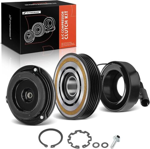 مجموعة قابض ضاغط مكيف الهواء A-Premium متوافقة مع BMW 325 1988-1988، 323i، 323is، 323ti، 325i، 325iX، 328i، 328is، 525i، 530i، 540i، 740i، 740iL، 750iL، 840Ci، 850Ci، 850Ci، 850i، م3 in Saudi Arabia