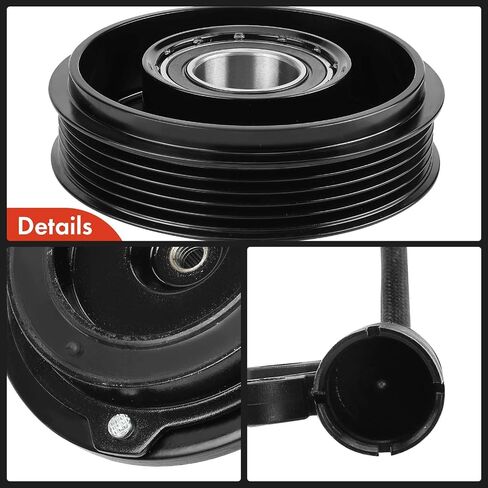 مجموعة قابض ضاغط مكيف الهواء A-Premium متوافقة مع BMW 325 1988-1988، 323i، 323is، 323ti، 325i، 325iX، 328i، 328is، 525i، 530i، 540i، 740i، 740iL، 750iL، 840Ci، 850Ci، 850Ci، 850i، م3 in Saudi Arabia