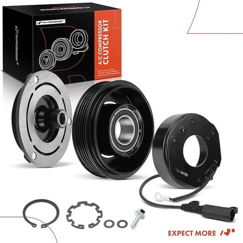 مجموعة قابض ضاغط مكيف الهواء A-Premium متوافقة مع BMW 325 1988-1988، 323i، 323is، 323ti، 325i، 325iX، 328i، 328is، 525i، 530i، 540i، 740i، 740iL، 750iL، 840Ci، 850Ci، 850Ci، 850i، م3 in Saudi Arabia