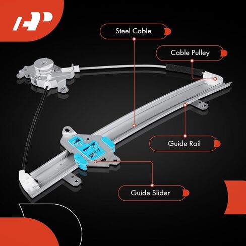 A-Premium Electric Power Window Regulator Without Motor Compatible with Mitsubishi Outlander 2003 2004 2005 2006, Front Right Passenger Side in Saudi Arabia