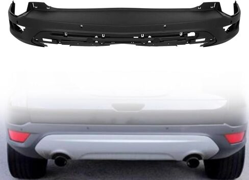 Rear Bumper Cover Fits 2013 2014 2015 2016 Fo-rd Escape S, SE, SEL, Titanium CJ5Z17K835CA, FO1100689 With Sensor Holes in Saudi Arabia