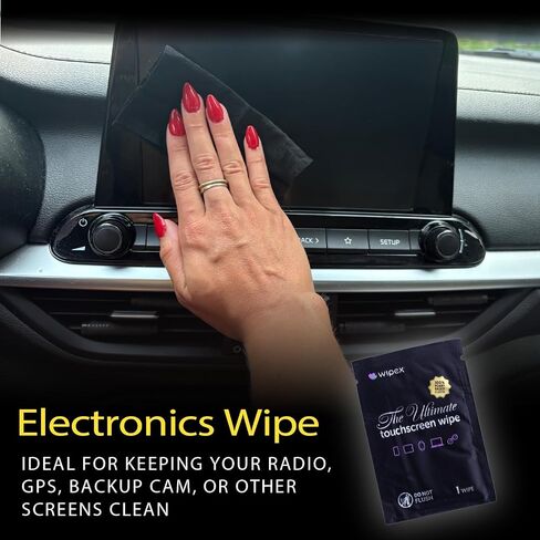 Car Dashboard Cleaning Kit | Interior Car Detailing Kit Includes Dashboard Cleaning Wipes, Dashboard Protectant Wipes, Electronic Screen Wipes, Glass Wipes, & Black Ice Air Freshener in Saudi Arabia
