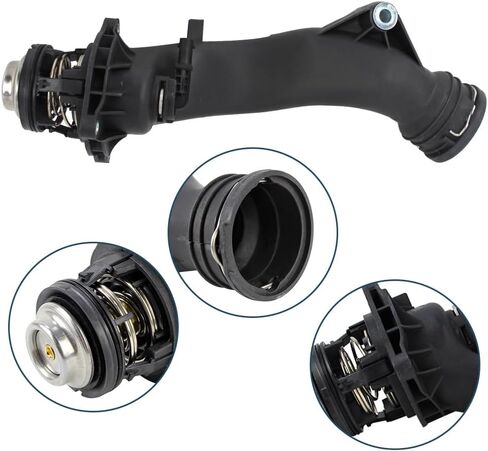 Engine Coolant Thermostat with Housing Compatible with Mercedes Benz CL550 CL63 CLS63 GL450 ML550 S63 AMG S G63 GLS63 GL550 GLE63 S550 CLS550 E550 E63 SL550 Replaces 2782000815 in Saudi Arabia