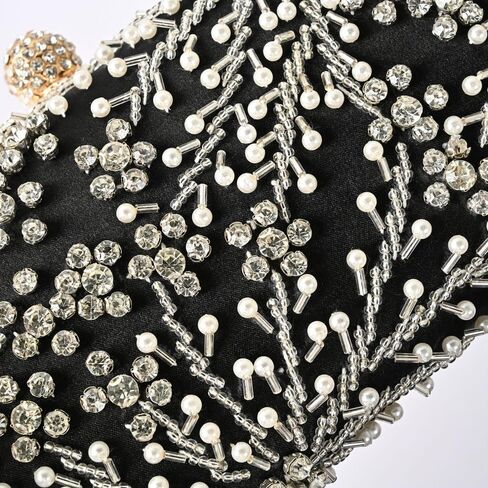 Comeon Women Rhinestone Clutch Evening Bags Pearl Clutch Purse Wedding Prom Purse Formal Cocktail Party Handbag in Kuwait