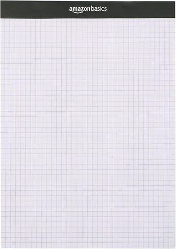Amazon Basics Quad Ruled Graph Paper Pad, 600 Count, 6 pack of 100 Sheets, White, Letter Size 8.5 x 11-Inch in Kuwait