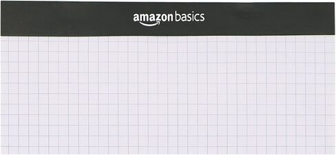 Amazon Basics Quad Ruled Graph Paper Pad, 600 Count, 6 pack of 100 Sheets, White, Letter Size 8.5 x 11-Inch in Kuwait