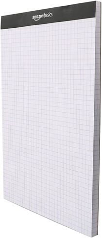 Amazon Basics Quad Ruled Graph Paper Pad, 600 Count, 6 pack of 100 Sheets, White, Letter Size 8.5 x 11-Inch in Kuwait