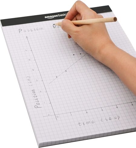 Amazon Basics Quad Ruled Graph Paper Pad, 600 Count, 6 pack of 100 Sheets, White, Letter Size 8.5 x 11-Inch in Kuwait