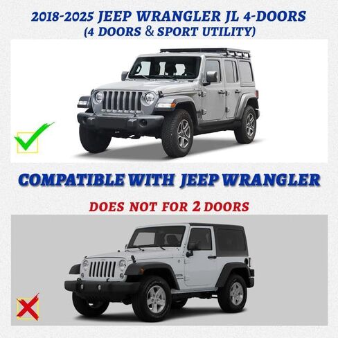 7" Running Boards for 2018-2025 Jeep Wrangler JL 4 Doors - Side Steps, Nerf Bars for Truck in Kuwait