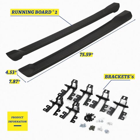 7" Running Boards for 2018-2025 Jeep Wrangler JL 4 Doors - Side Steps, Nerf Bars for Truck in Kuwait